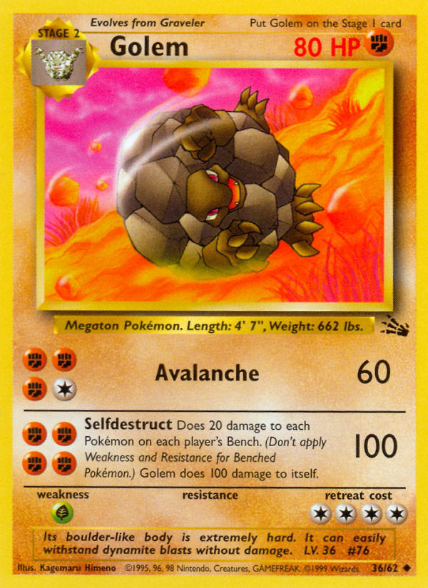 Fossil set Golem #36/62 unlimited